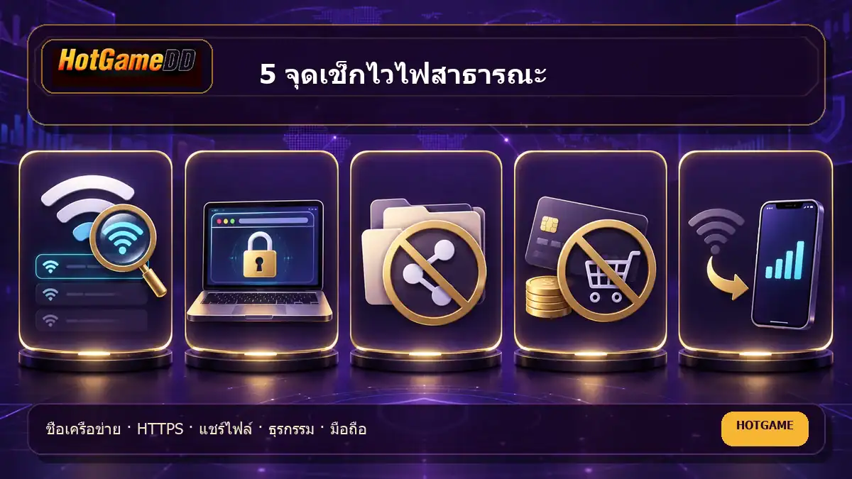 แผนภาพ 5 จุดตรวจความปลอดภัยของไวไฟสาธารณะ