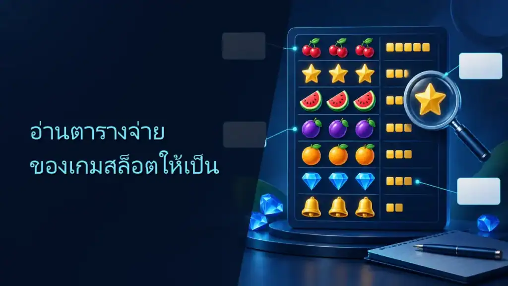 อ่านตารางจ่ายเกมสล็อตให้เป็น ก่อนเริ่มแต่ละเกม